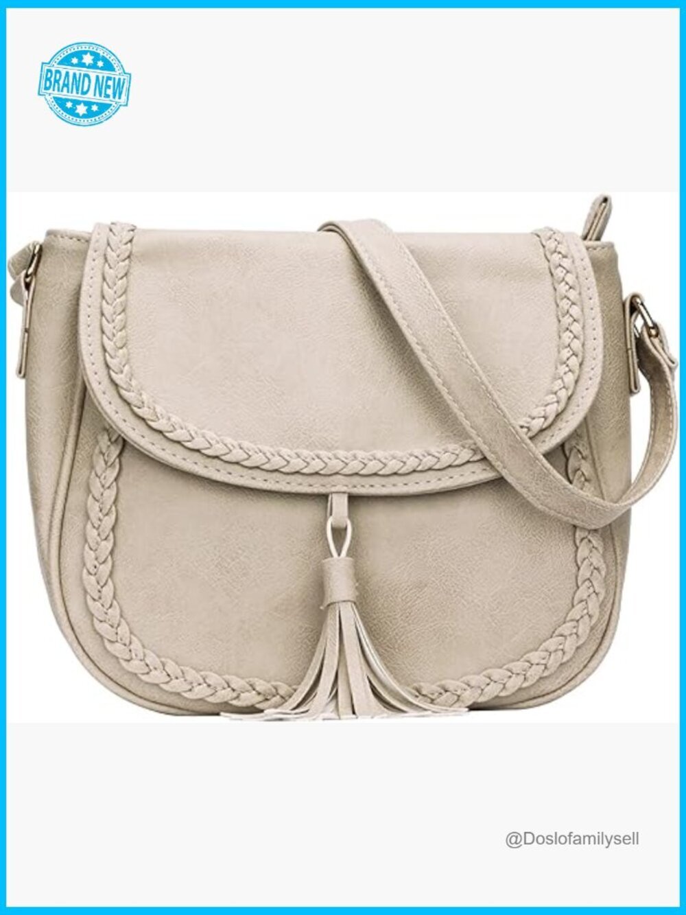 Flap Saddle Crossbody Tassel Purse Vintage Chic Adjustable Strap